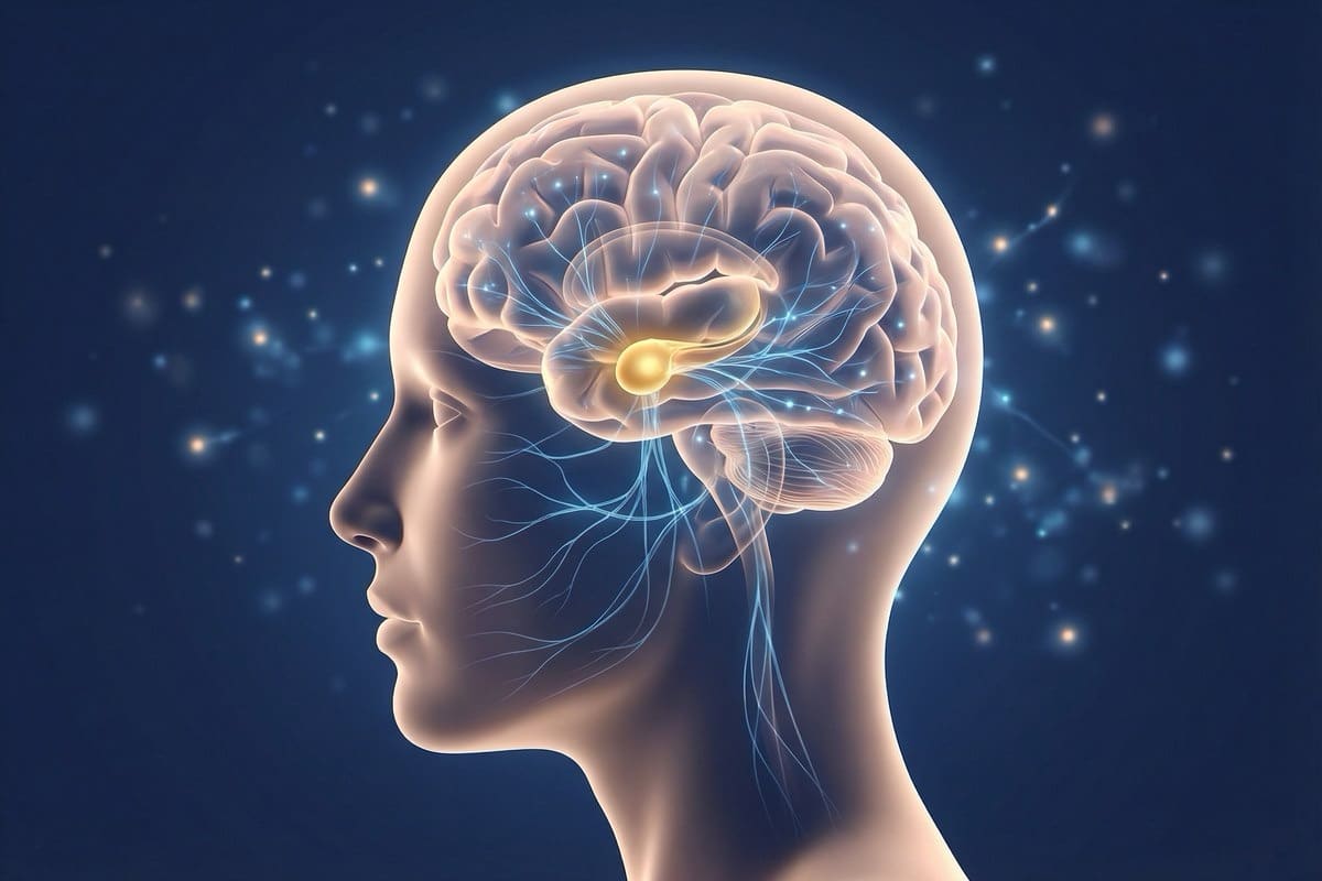 Sch&eacute;ma cerveau humain avec amygdale visible &mdash; neurosciences et Havening&reg; France